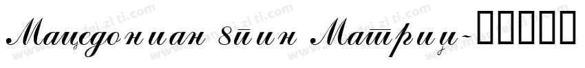 Macedonian 8pin Matrix字体转换
